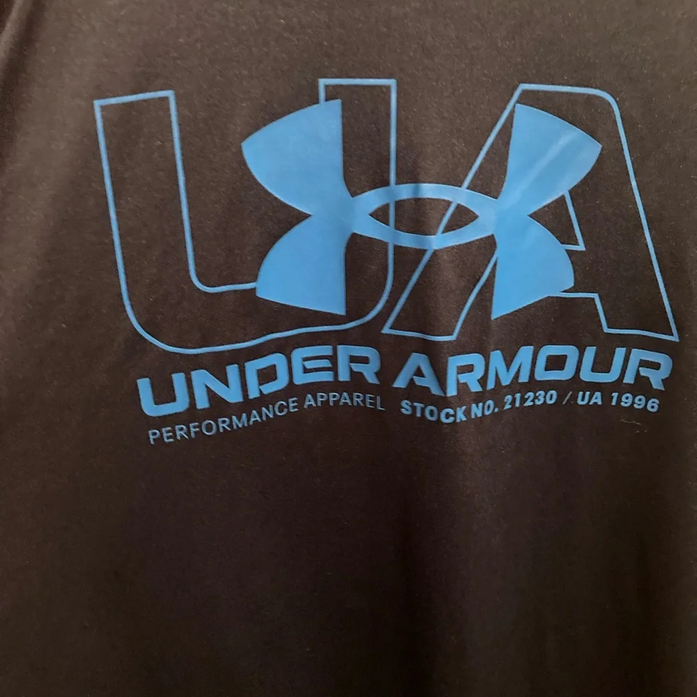 Under Armour Shirt T-shirt Men’s Medium Blue and Black loose_2